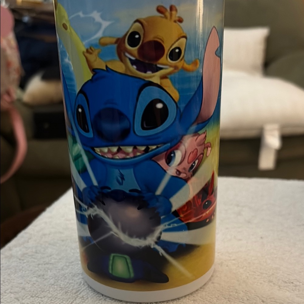 🙃 Disney Blue and Yellow Stitch Tumbler 20oz THICK
